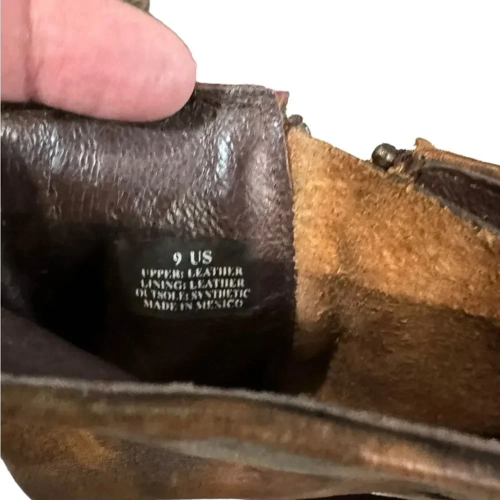 EUC Hard to Find Hinge Compadre Ankle Boots Bootie leather size 9 - Picture 9 of 9